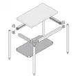 Table inox dmontable Largeur 600mm - Profondeur 600mm BERTRAND - TTDS/0661 TTDS/0661